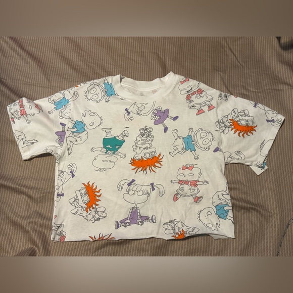 Nickelodeon Tops - Nickelodeon Retro Vintage Rugrats Cartoon Crop Tee